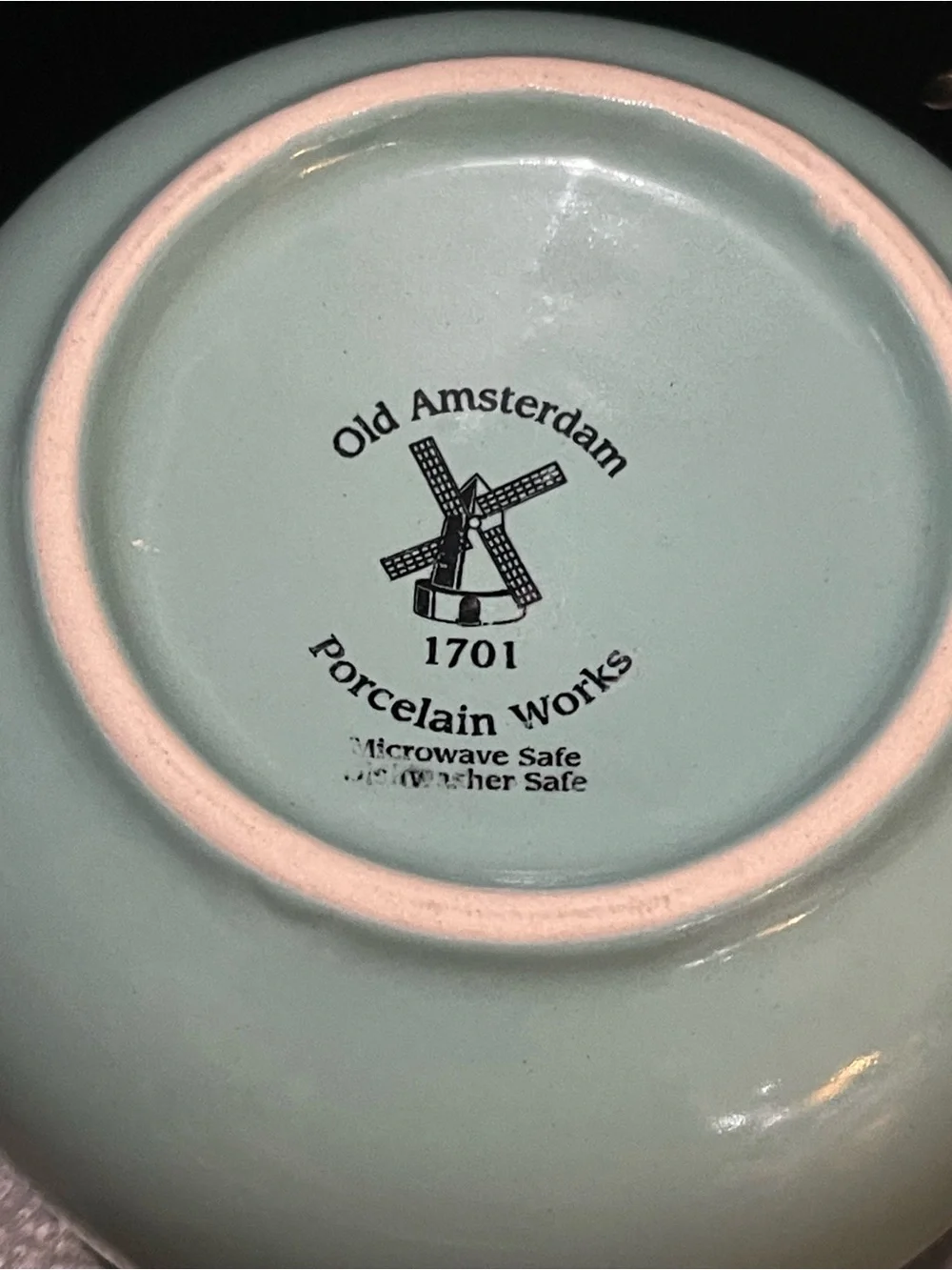 Old Amsterdam Porcelain Works Turquoise Blue Teapot